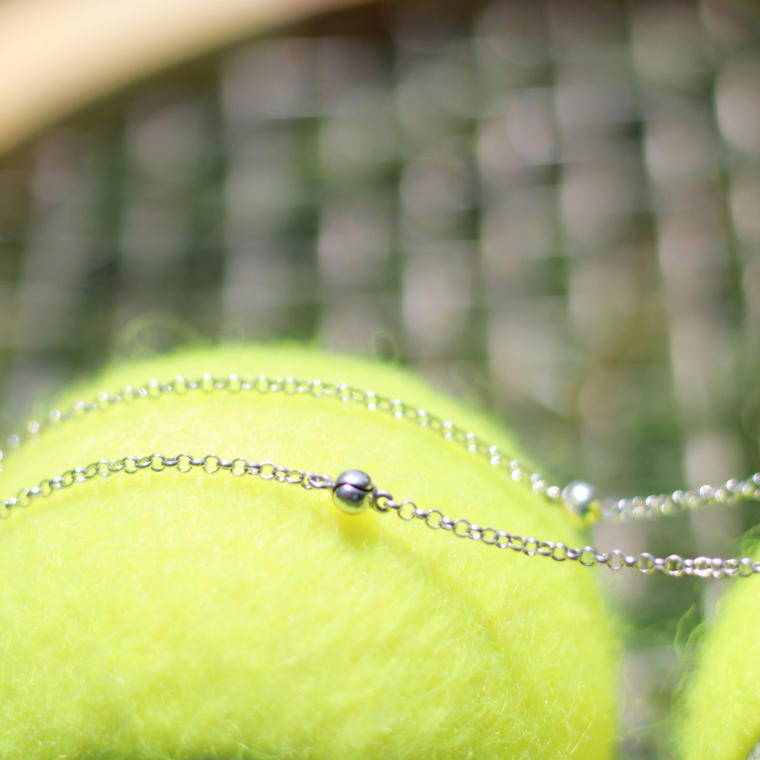 Сребърна гривна с тенис топки "Tennis balls"